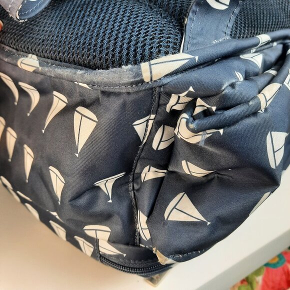 Jujube Diaper Bag Backpack Shoulder Bag Sailboat with Lobster Interior GUC READ - Picture 10 of 12